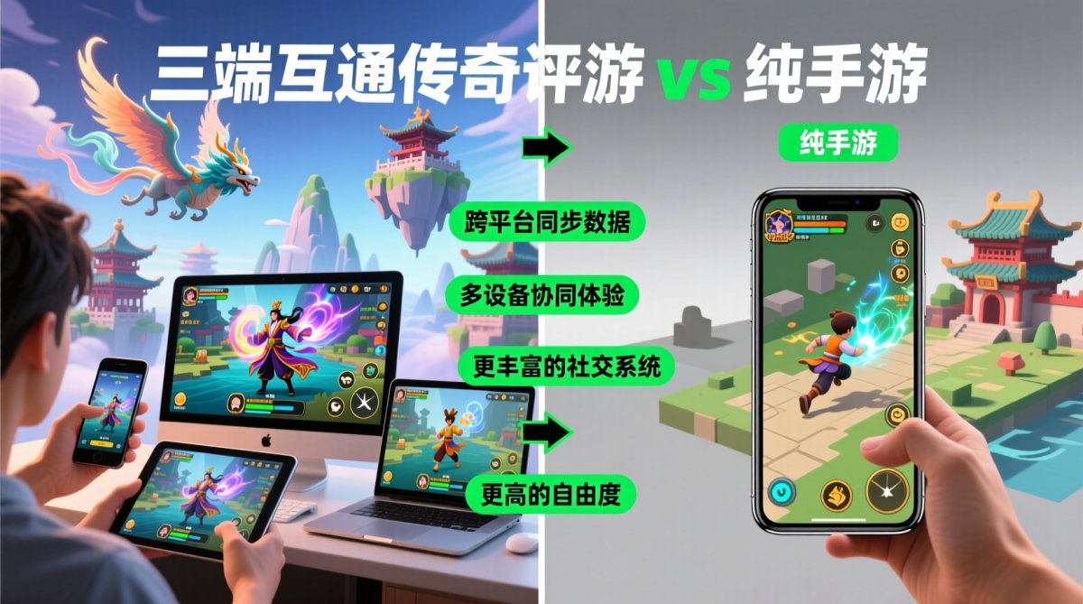 三端互通传奇私服和纯手游有什么区别_哪个更好