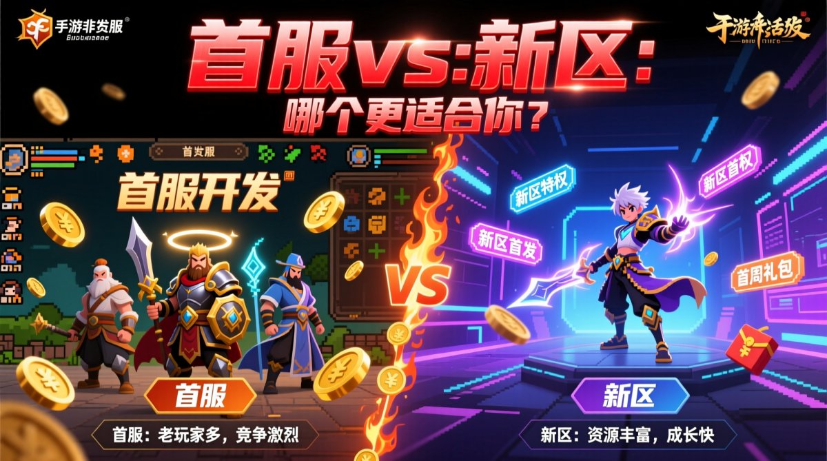 传奇手游私服首服和新区哪个好_区别分析