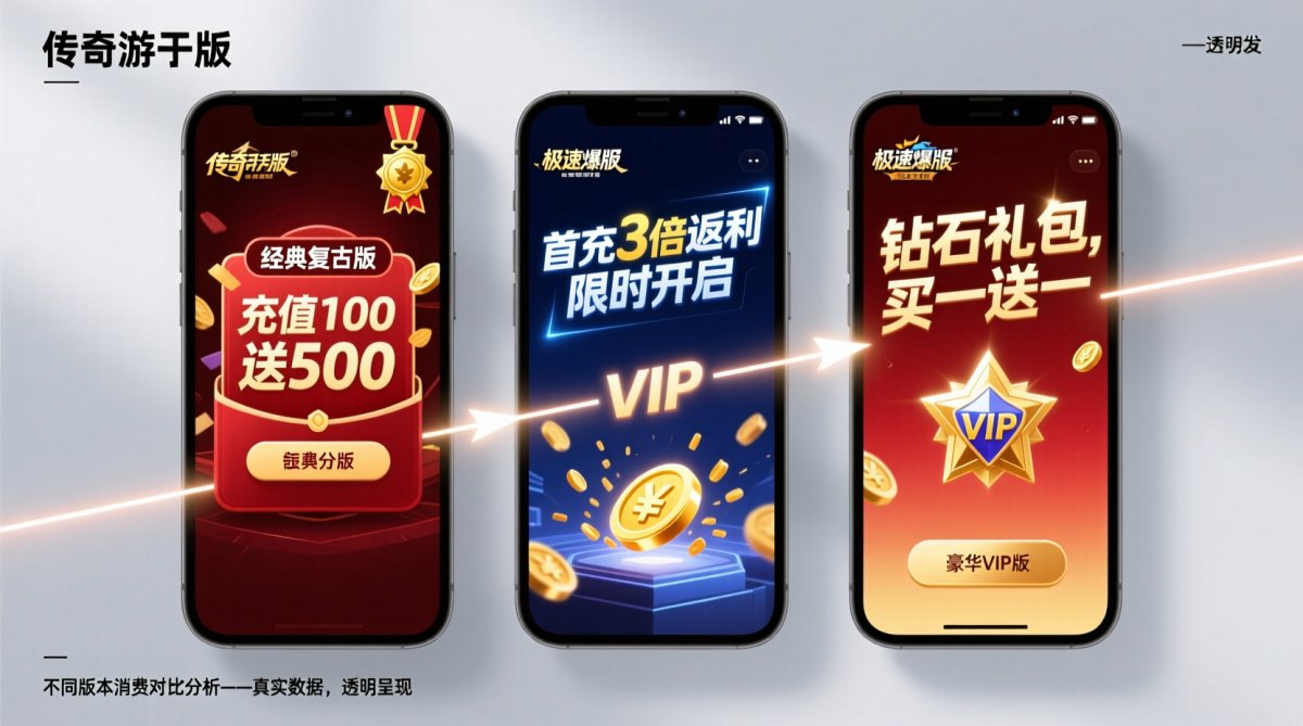 传奇手游私服氪金吗_不同版本消费对比